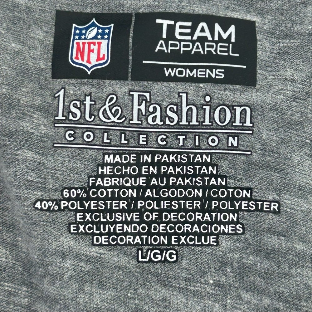 NFL Team Apparel Gray V-Neck Denver Broncos Tee size Large - Picture 6 of 6